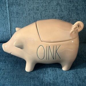 RAE DUNN Ceramic Pig “Oink” Jar